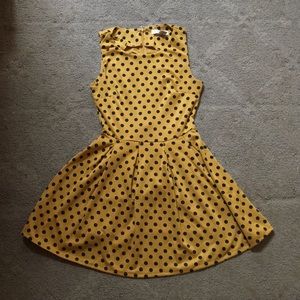 NWT Sans Souci Yellow Polka Dot Mini Dress